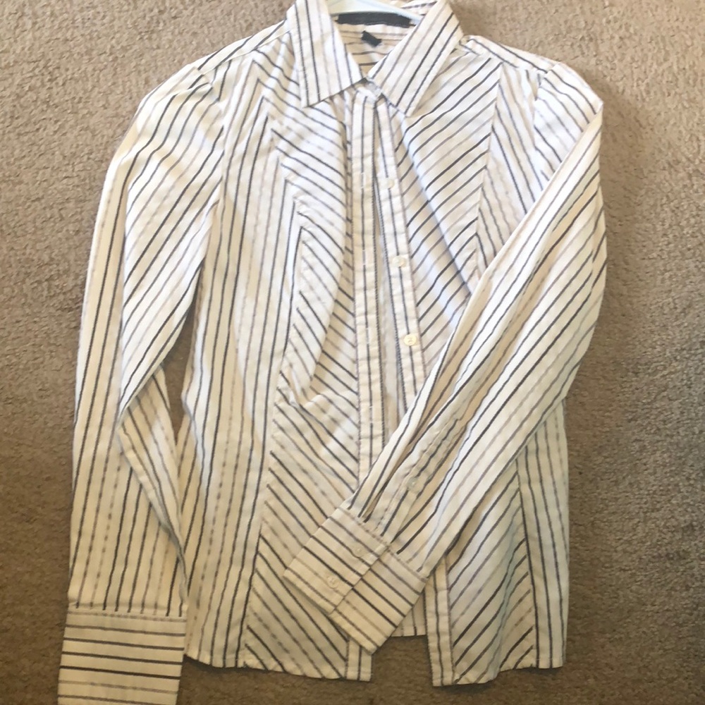 Xs Express button up white gray silver
